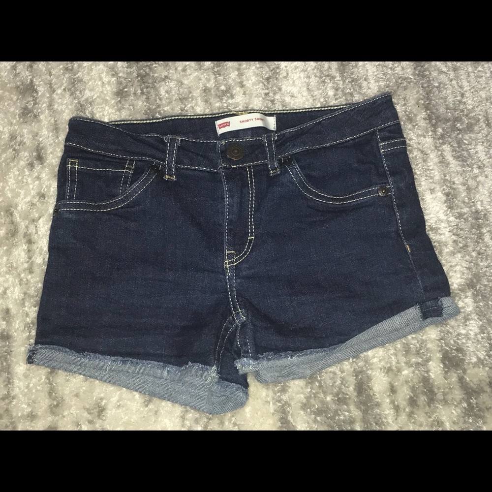Girls Levi’s blue jean shorty shorts size 10